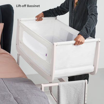 Rose White Snuzpod4 Bedside Crib - A comfortable sleep haven