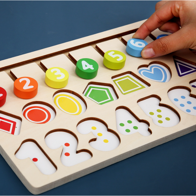 Educational Logic Learning Board with Number Puzzle for Kids