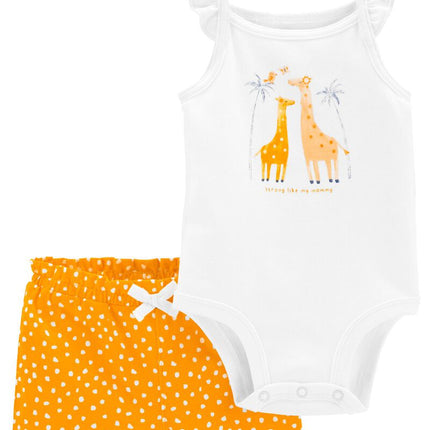 Carter's - 2-Piece Giraffe Bodysuit & Short Set