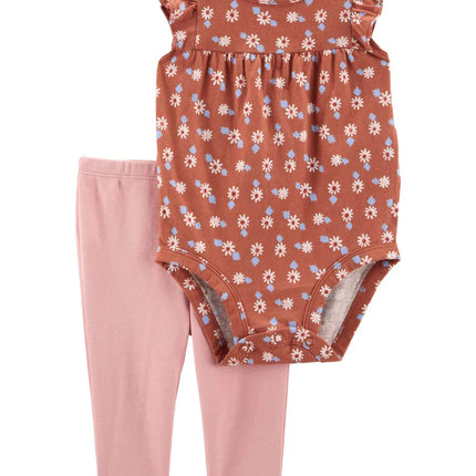 Carter's - 2-Piece Floral Bodysuit Pant Set