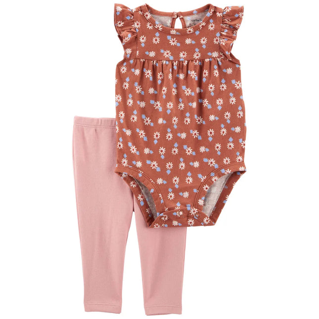 Carter's - 2-Piece Floral Bodysuit Pant Set