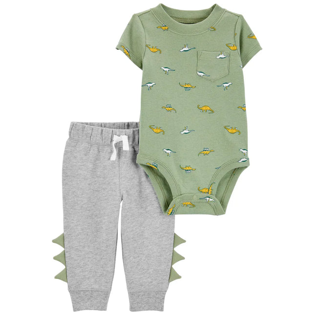 Carter's - 2-Piece Dinosaur Bodysuit Pant Set - NB