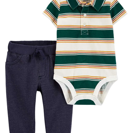 Carter's - 2-Piece Polo Bodysuit Pant Set