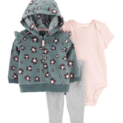 Carter's - 3-Piece Leopard Little Jacket Set