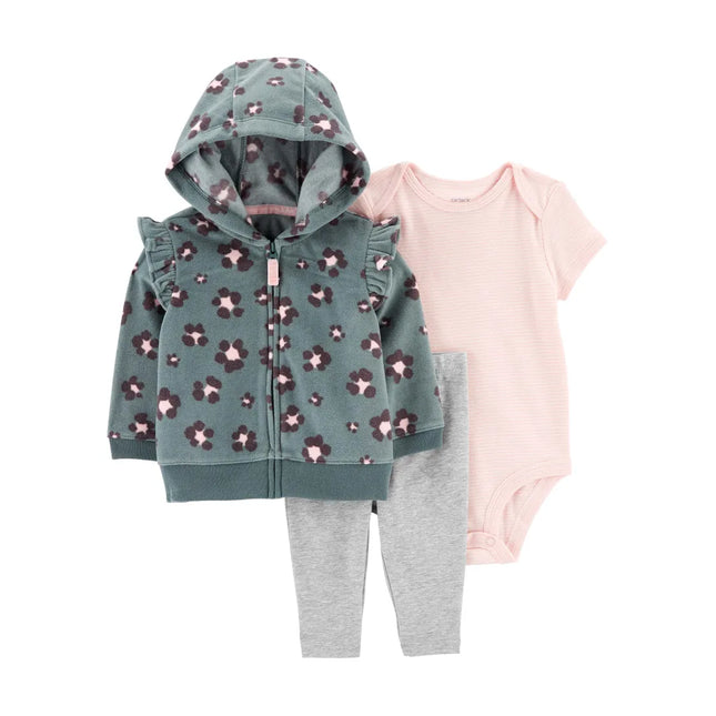 Carter's - 3-Piece Leopard Little Jacket Set