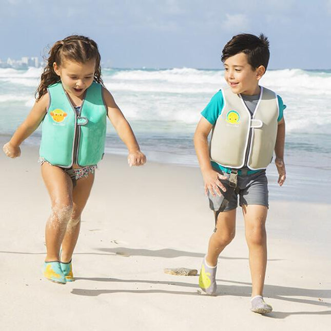 Neoprene Kids Unisex Protective Water Shoes For Beach or Pool - Grey