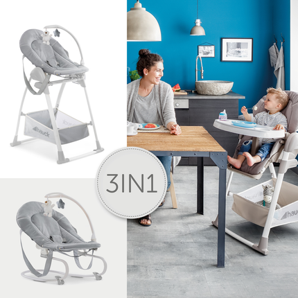 Hauck 3-in-1 High Chair Stretch Grey