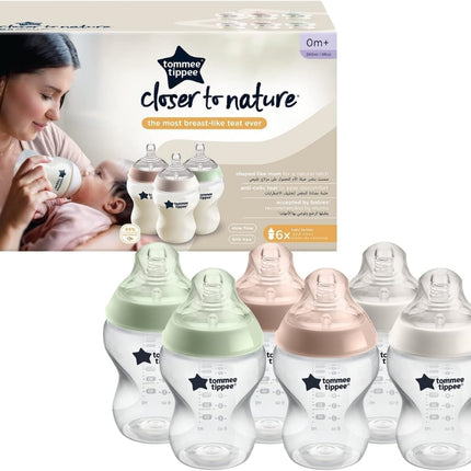 Tommee Tippee - Baby Bottles Slow Flow - Pack of 6 x 260ml