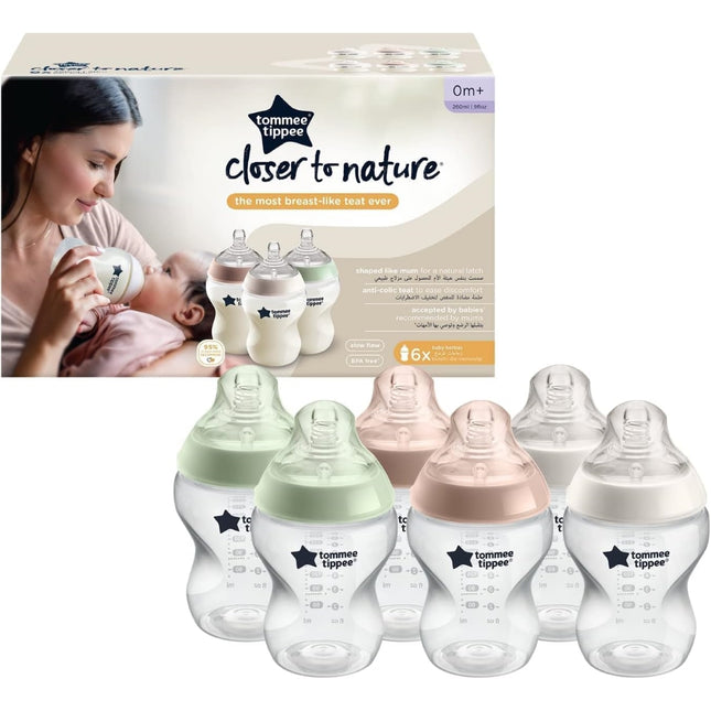 Tommee Tippee - Baby Bottles Slow Flow - Pack of 6 x 260ml