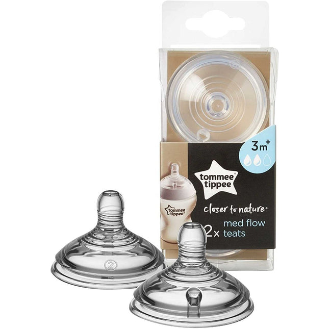 Tommee Tippee - Closer To Nature Medium Flow Teats - Pack of 2