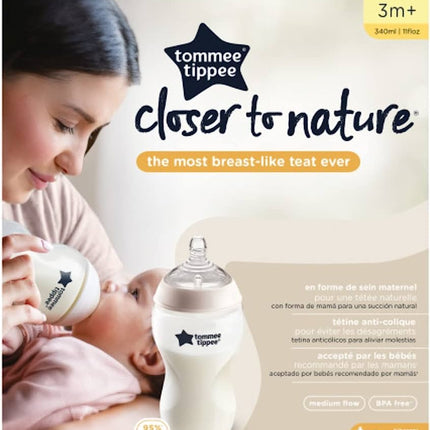 Tommee Tippee - Closer To Nature Feeding Bottle - Pack of 2 x 340ml