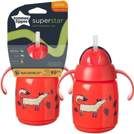 Tommee Tippee - Superstar Training Straw Cup - 300ml - Red