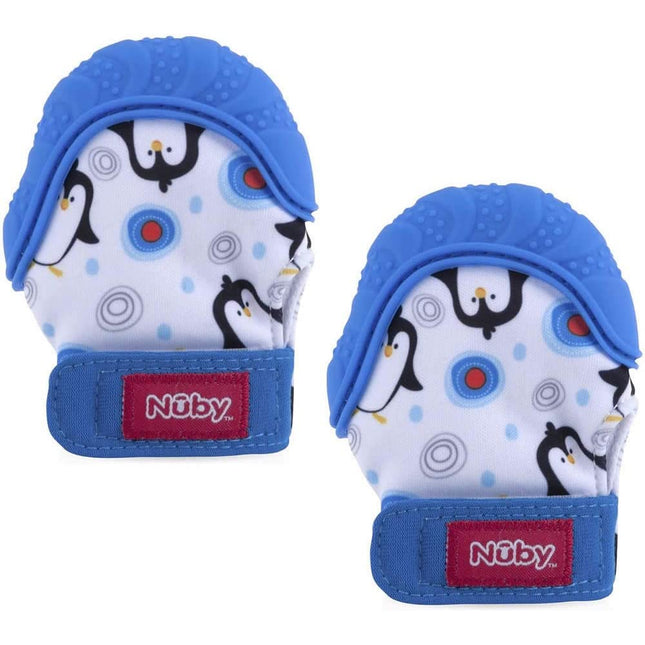 Nuby - Happy Hands Teething Mitten - Blue