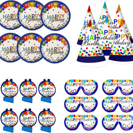 Mark Q - 24 Piece Happy Birthday Party Set