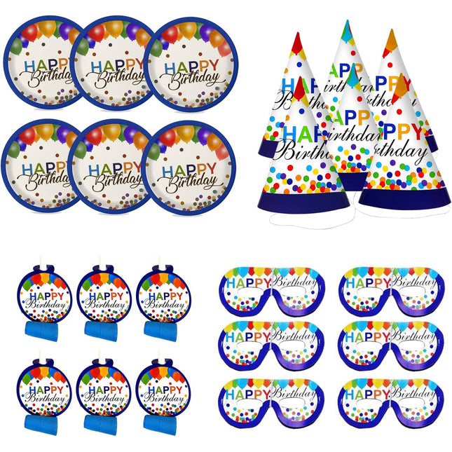 Mark Q - 24 Piece Happy Birthday Party Set