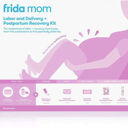 Frida Mom - Hospital Bag Essentials Complete Kit (Labour and Delivery + Postpartum Recovery Kit)