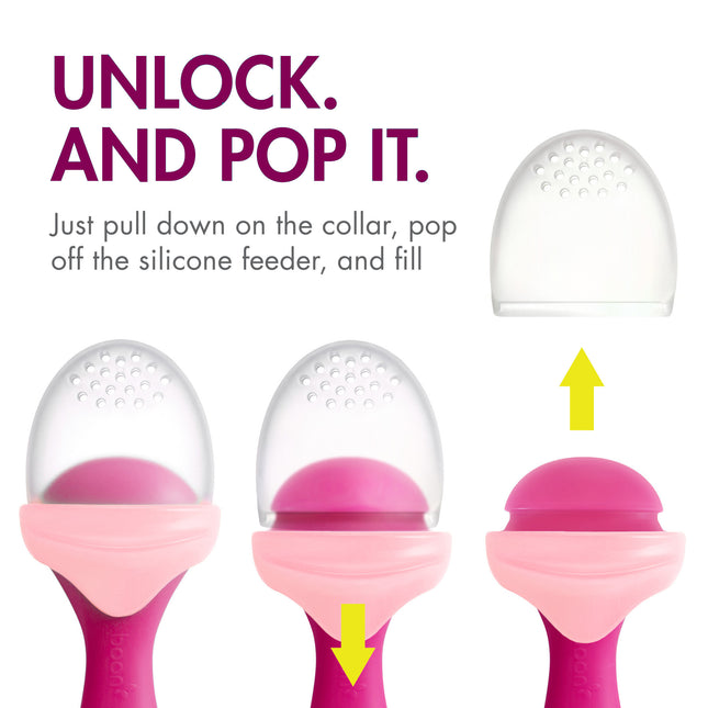 Pulp Silicone Feeder - Pink/Wine