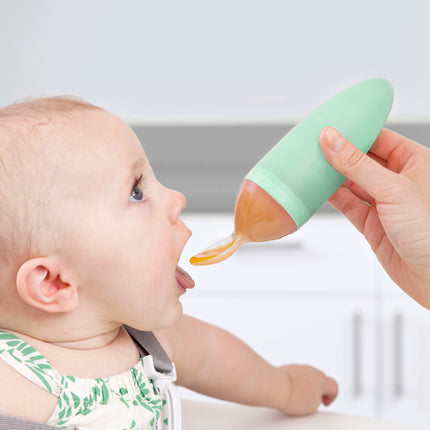 Boon - Squirt Silicone Baby Food Dispensing Spoon - Green