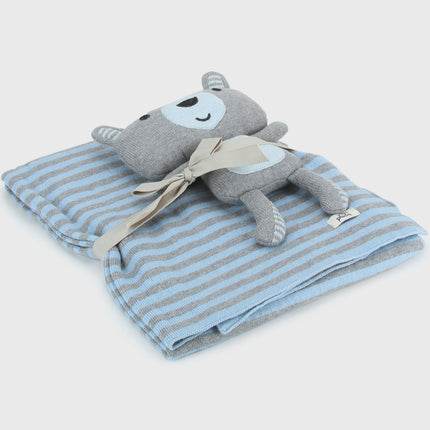 Pluchi - Toy & Blanket Set James Skinny with Bear Toy