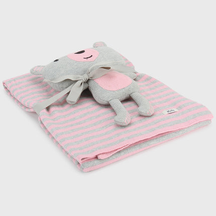 Pluchi - Toy & Blanket Set Zoey Skinny with Bear Toy