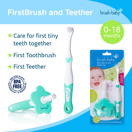 Brush Baby First Brush Teether Set - Teal