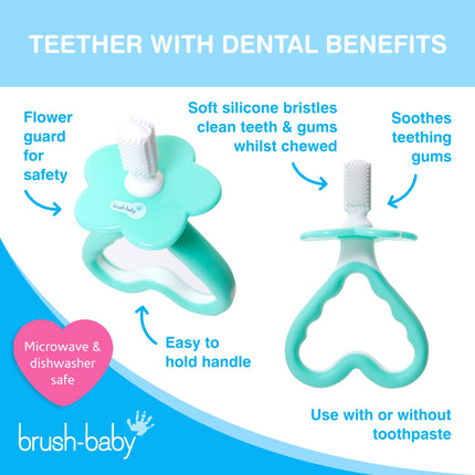 Brush Baby First Brush Teether Set - Teal