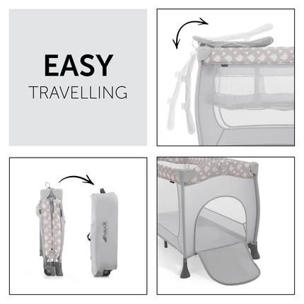 Teddy Grey Hauck Travel Cot