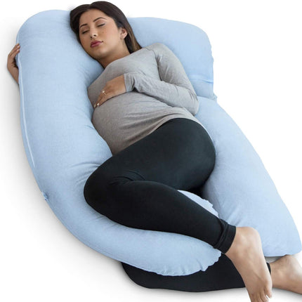 Pharmedoc's Light Blue U-Shaped Pregnancy Pillow