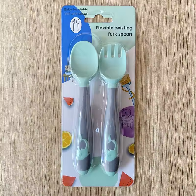 Tiny Bud - Bendable and Twisted Spoon and Fork