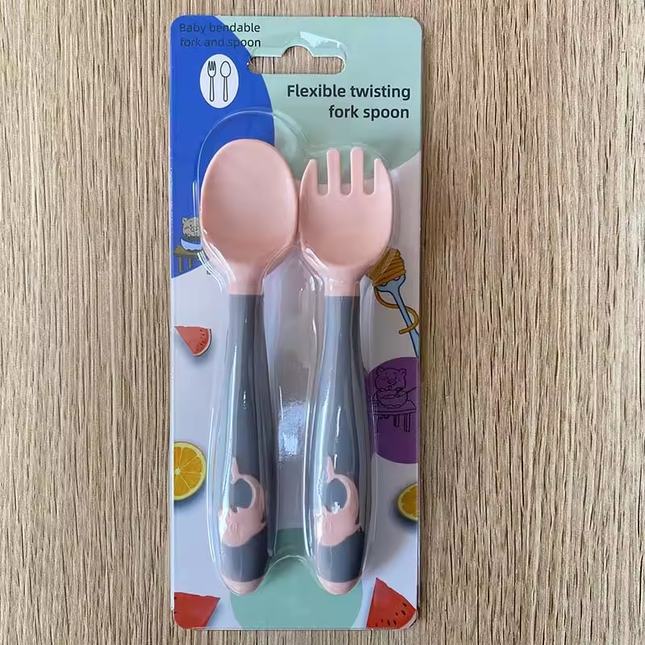 Tiny Bud - Bendable and Twisted Spoon and Fork