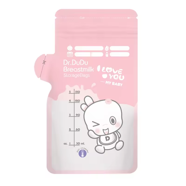 Dr. DuDu Milk Storage Bag Pink - 150 ml 30 Pcs