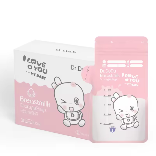 Dr. DuDu Milk Storage Bag Pink - 150 ml 30 Pcs