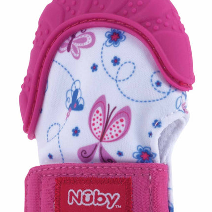 Nuby - Happy Hands Teething Mitten - Pink