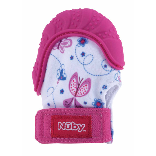 Nuby - Happy Hands Teething Mitten - Pink