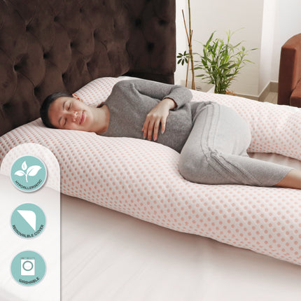 Pink Maternity Pillow for Enhanced Comfort