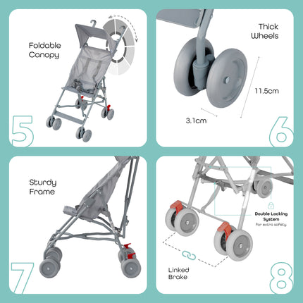 Modern Light Grey Stroller