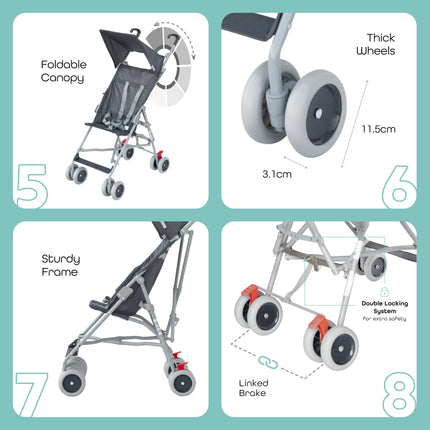 Dark Grey Baby Buggy