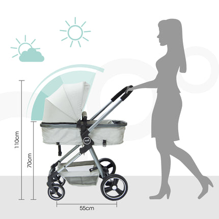 Modern Grey Stroller for Infants