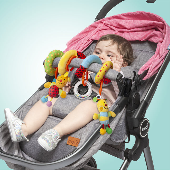 Baby Play Spiral with Moon and Bee Motifs