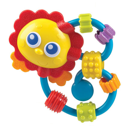 Playgro Curly Critters Lion toy in vibrant multi-color