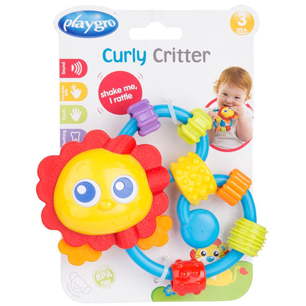 Colorful Playgro Lion toy - Curly Critters collection