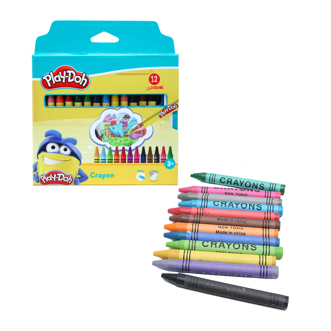 Playdoh - 12 Colours Crayon in Paper Box
