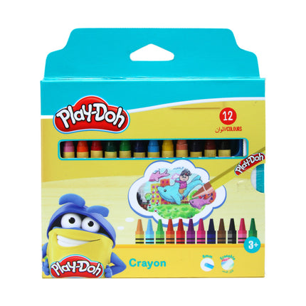 Playdoh - 12 Colours Crayon in Paper Box - 8mm