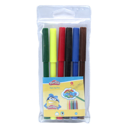 Playdoh - 6 Colours Felt-Tip Pen in PVC 2mm