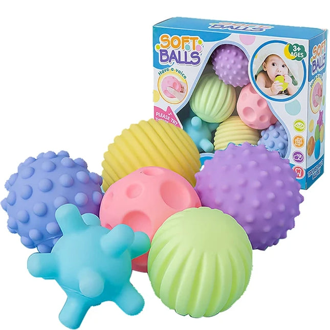 Tiny Bud - 6 Piece Multi-textured Ball Set - Development Toys