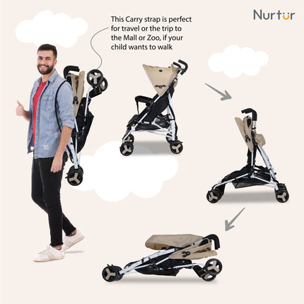 Nurtur Luca Lightweight Stroller - 0 - 36 M - Deer