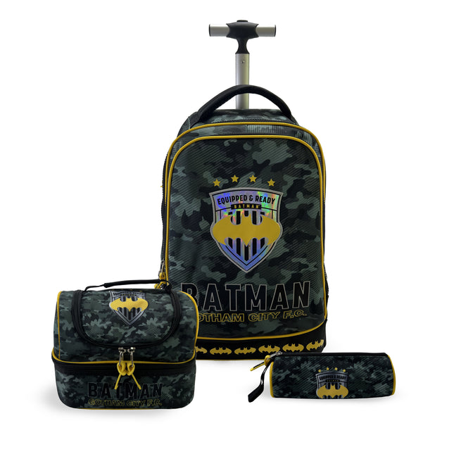 Warner Bro's - Batman - Gotham City F.C. 20" Premium Trolley Bag - 3 in 1 Set