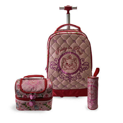 Disney - Marie - Pretty in Pink 20" Premium Trolley Bag - 3 in 1 Set