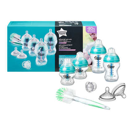 Tommee Tippee Advanced Anti-Colic Feeding Bottle Kit, Starter Set - Green