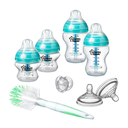 Tommee Tippee Advanced Anti-Colic Feeding Bottle Kit, Starter Set - Green